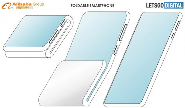 Alibaba запатентовала новый дизайн складного смартфона с двумя сгибами и дополнительным дисплеем - «Смартфоны»