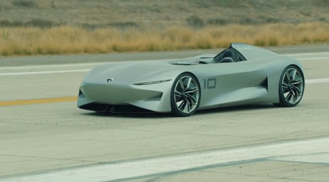 Электромобиль Infiniti Prototype 10 - видео нового роскошного спидстера - «Транспорт»