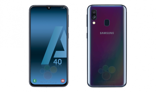Samsung Galaxy A40 на пресс-рендерах: градиентные расцветки, двойная камера и дисплей Infinity-U - «Смартфоны»