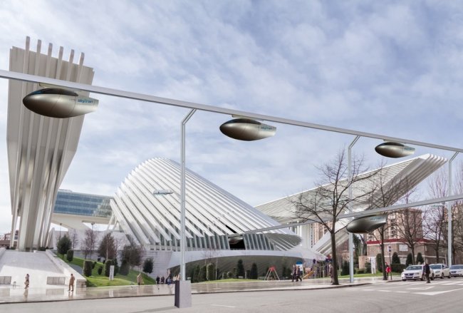SkyTran: магнитный скоростной поезд перемещает капсулы с пассажирами над землей (видео) - «Транспорт»