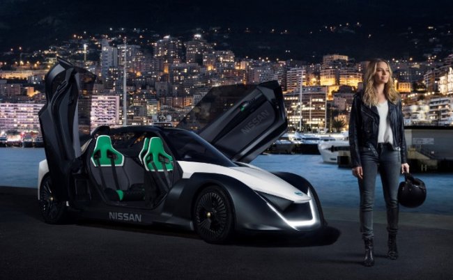 Спортивный электромобиль Nissan BladeGlider представила актриса Марго Робби (видео) - «Транспорт»