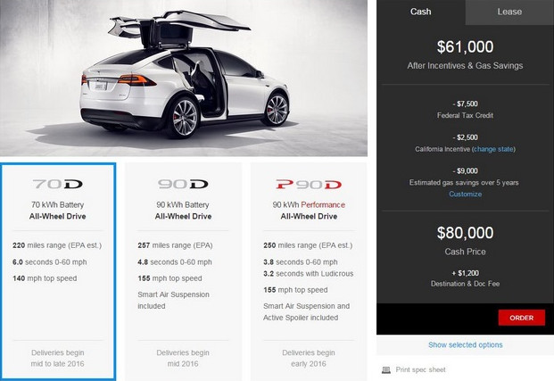 Tesla показала доступный электрокроссовер Model X 70D и отзывает все седаны Model S - «Транспорт»